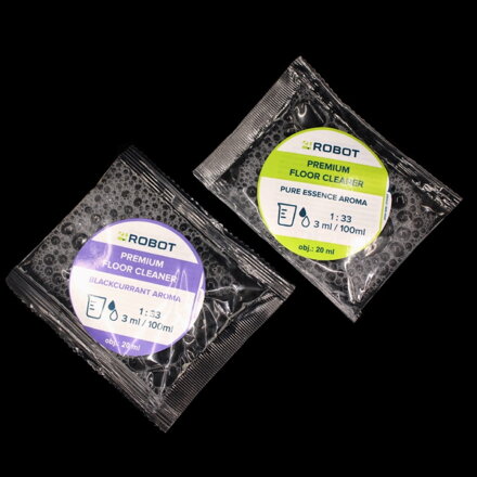 4Robot čistilo za robotske sesalnike z mopom – Ugoden set vzorcev Pure Essence + Blackcurrant (2×20 ml)